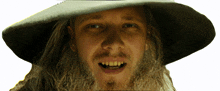 a man with a beard is wearing a hat
