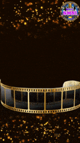 a woman with a crown on her head is surrounded by film strips and the words star