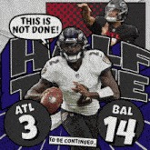 an advertisement for ravens football player bal 14