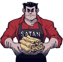 helltaker food apron satan deliver