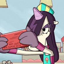 a cartoon character is holding a credit card that says bob auman da te