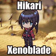 a picture of a person with the name hikari xenoblade