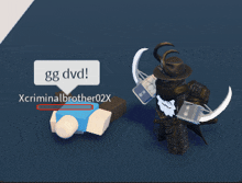 a screenshot of a video game says gg dvd xcriminalbrother02x