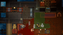 a video game is being played in a foreign language with a few characters