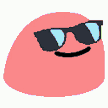 Pink Blob Sunglasses GIF - Pink Blob Sunglasses Cool GIFs