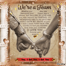 We'Re A Team Teamwork GIF - We'Re A Team Teamwork Couples GIFs