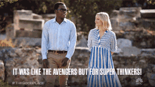 It Was Like The Avengers But For Super Thinkers William Jackson Harper GIF - It Was Like The Avengers But For Super Thinkers William Jackson Harper Kristen Bell GIFs