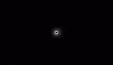 a black hole in the middle of a white circle .