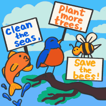 Clean The Seas Plant More Trees GIF - Clean The Seas Plant More Trees Save The Bees GIFs