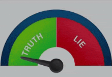 a truth and lie gauge with a green and red circle