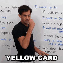 Yellow Card Benjamin GIF - Yellow Card Benjamin Learn English With Benjamin GIFs