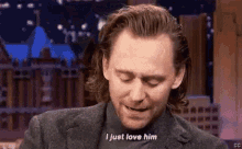 Tom Hiddleston I Just Love Him GIF - Tom Hiddleston I Just Love Him Interview GIFs