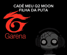 a black background with a red heart and the words cadé meu q2 moon