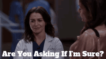 Greys Anatomy Amelia Shepherd GIF - Greys Anatomy Amelia Shepherd Are You Asking If Im Sure GIFs