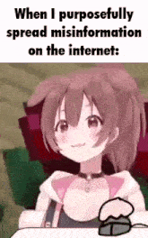 when i purposefully spread misinformation on the internet , a girl is sitting at a table with a computer mouse .