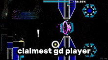 a screenshot of a video game with the words claimest gd player below it