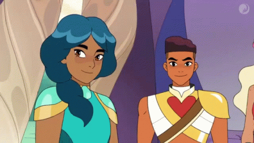 Gif from Netflix's She-ra panning across several princesses