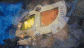 a blurred image of a building in the middle of the ocean .