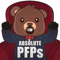 a teddy bear is wearing a sweater that says absolute peps