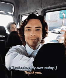 You Look Really Cute Today Thank You GIF - You Look Really Cute Today Thank You Cody Fern GIFs