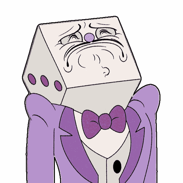 Nervous King Dice Sticker - Nervous King Dice The Cuphead Show - Discover &  Share GIFs