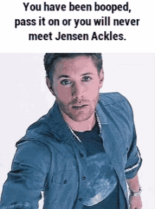 Jensen Ackles Booped GIF - Jensen Ackles Booped Pass It On GIFs