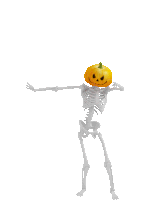 Skeleton Skeleton Dance Sticker - Skeleton Skeleton Dance Pumpkin Stickers