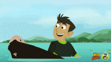 a cartoon of a man and an otter with the words wild kratts behind him