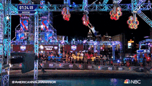 a nbc advertisement for american ninja warrior