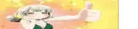 a cartoon girl in a bikini is giving a thumbs up