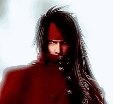 vincent valentine final fantasy vii red eyes serious stare