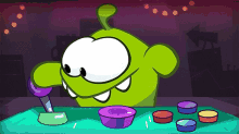 playing games om nom om nom and cut the rope push that button playing arcade