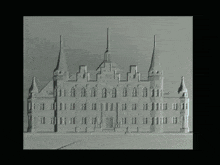 a drawing of a building with the letters a t b z y c