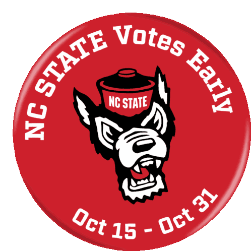 Nc State Votes Early North Carolina State University Sticker - Nc State Votes Early Nc State North Carolina State University Stickers