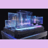 a futuristic display with el monx written on the top