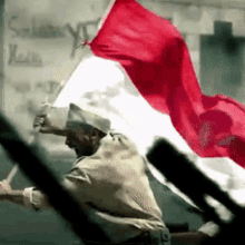 Pahlawan Indonesia Pembawa Bendera GIF - Pahlawan Indonesia Pembawa Bendera Merdeka Indonesia GIFs