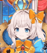 a cartoon girl with a crown on her head