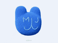 a purple mickey mouse shaped pillow with the letter h and i written on it