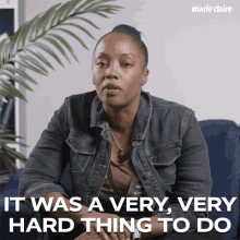 It Was A Very Very Hard Thing To Do Makeda Davis GIF - It Was A Very Very Hard Thing To Do Makeda Davis Marie Claire GIFs
