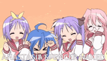 anastasia spencer naked is written on a picture of anime characters