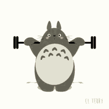 Totoro Squat GIF - Totoro Squat Lift GIFs