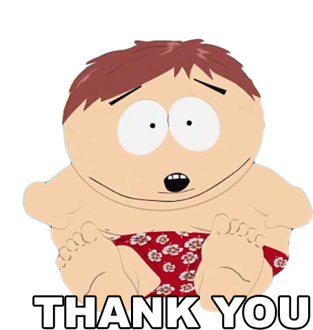 Thank You Eric Cartman Sticker - Thank You Eric Cartman South Park Stickers