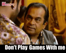 Dont Play Games With Me Brahmi GIF - Dont Play Games With Me Brahmi Brahmanandam GIFs