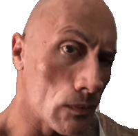 Dwayne The Rock Johnson eyebrow raise meme | Sticker