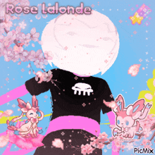 a pixel art of a person with the name rose lalonde
