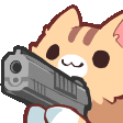 Cat_gun Sticker - Cat_gun Stickers