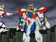 a cartoon drawing of a robot with the number 00 on it 's chest