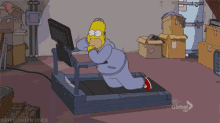 Homer Treadmill GIF - Homer Treadmill Lazy GIFs
