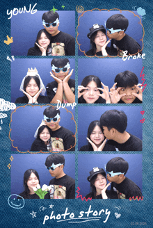 a picture of a boy and a girl with the words young and photo story