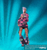 a screenshot of a video game shows a person dancing
